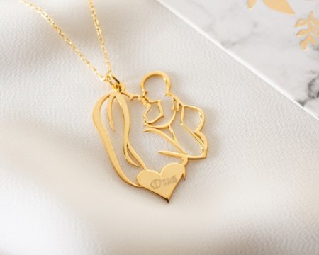 Anne ve çocık kolye