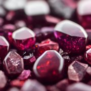 Kırmızı lal taşı kristali doğal ışık altında