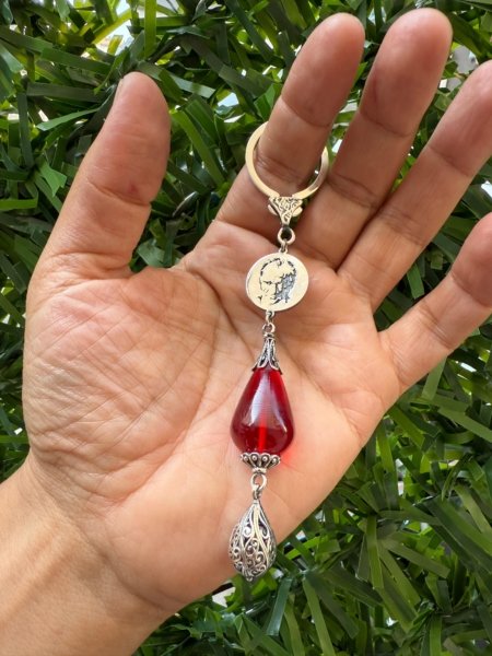 Atatürk Silüet Gümüş Anahtarlık