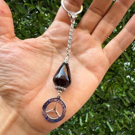 Gümüş Mercedes Anahtarlık