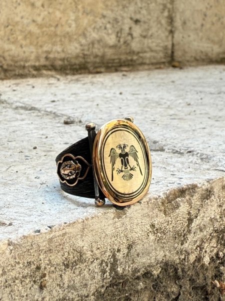 selçuklu armalı oksitli erkek yüzük