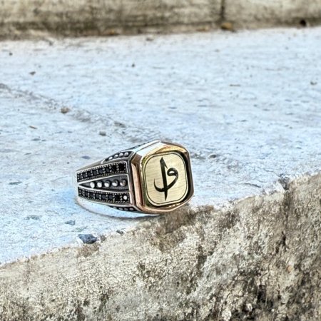 elif motifli gümüş yüzük