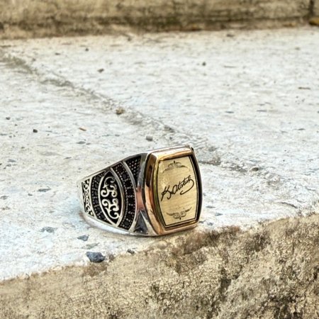 Atatürk imzalı erkek gümüş yüzük