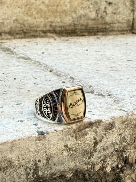 Atatürk imzalı erkek gümüş yüzük