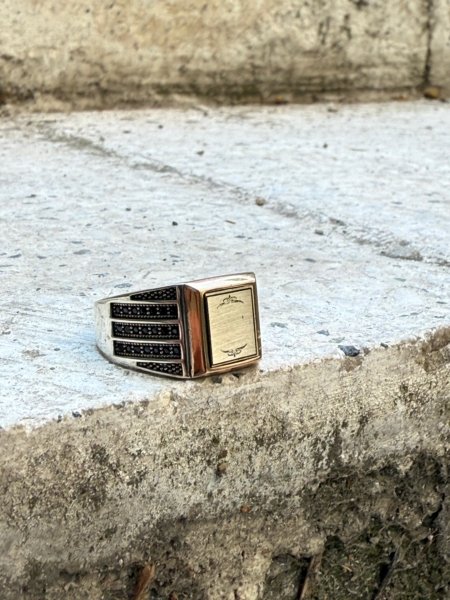 925 ayar el işçiliği motifli gümüş erkek yüzük modeli