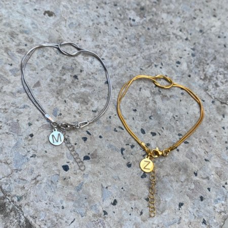 925 ayar gümüş çift aşk düğümü bileklik