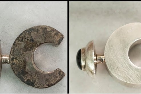 Antika takı restorasyonu öncesi ve sonrası görüntüsü